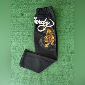 Y2K Ed Hardy black tiger sweatpants Size S